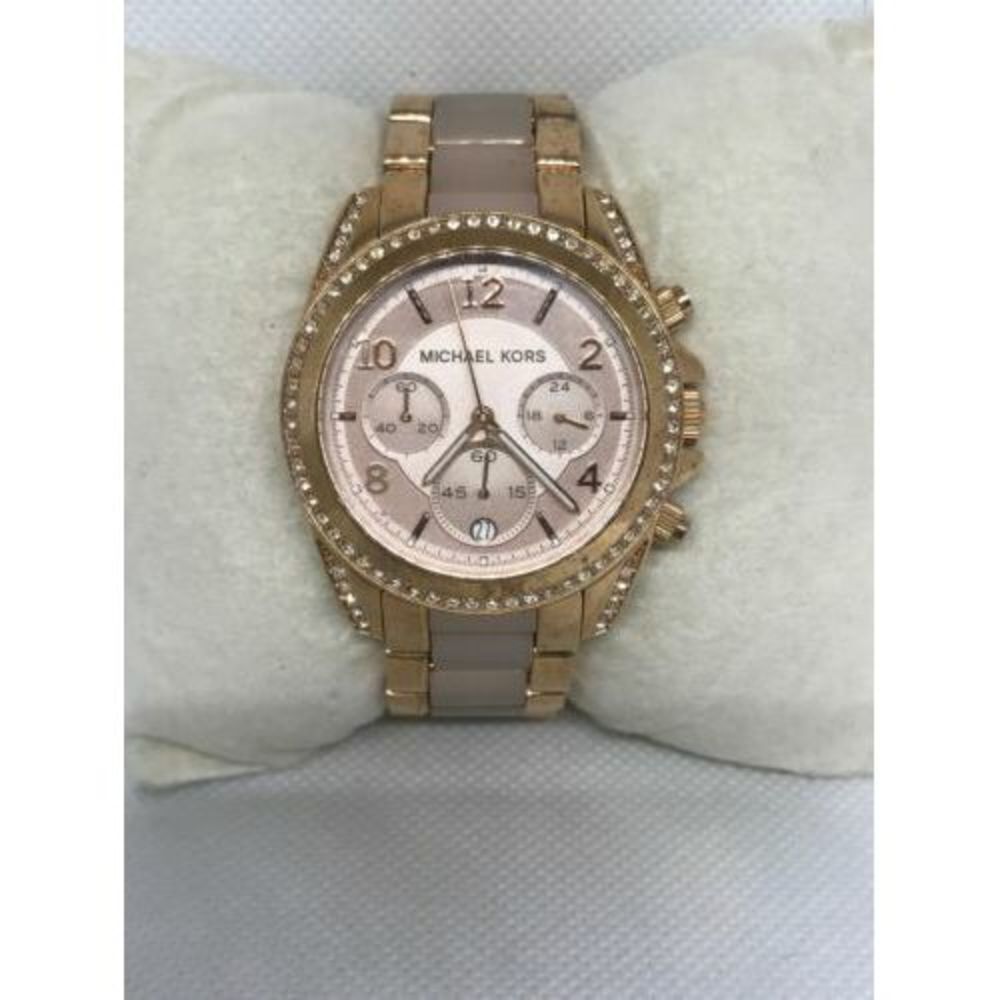 Michael Kors MK5943 Blair Women's Stainless Steel Analog Rose Dial Watch Ff126